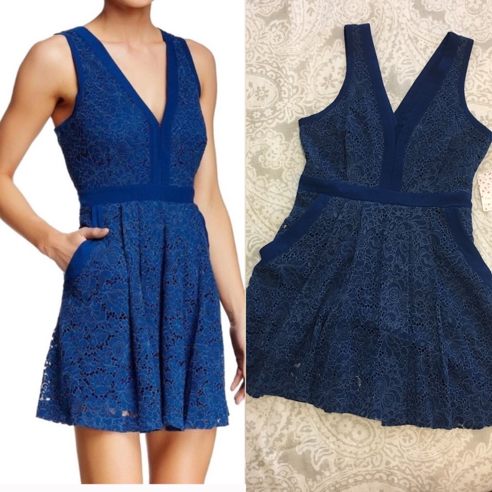 Free People Blue Lace Dress NWT
